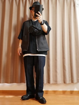 「アイテム（ピアス（片耳用））」を使った、宣さん（メンズ・168cm）の夏コーディネート