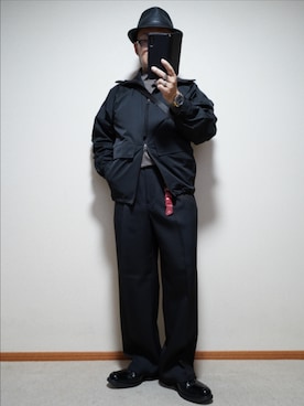 「アイテム（パンツ）」を使った、宣さん（メンズ・168cm・50代）の冬コーディネート
