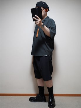 「アイテム（タンクトップ）」を使った、宣さん（メンズ・168cm・50代）の夏コーディネート