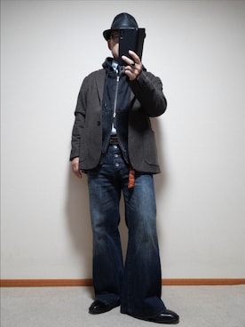 「アイテム（財布/小物）」を使った、宣さん（メンズ・168cm）の秋コーディネート