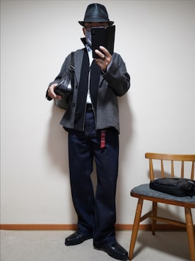 「EMMA CLOTHES（エマクローズ）のアイテム」を使った、宣さん（メンズ・168cm）の春コーディネート