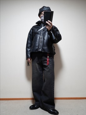 「999.9（フォーナインズ）のアイテム」を使った、宣さん（メンズ・168cm）の冬コーディネート