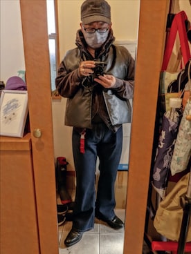 「no brand（ノーブランド）のアイテム」を使った、宣さん（メンズ・168cm）の冬コーディネート