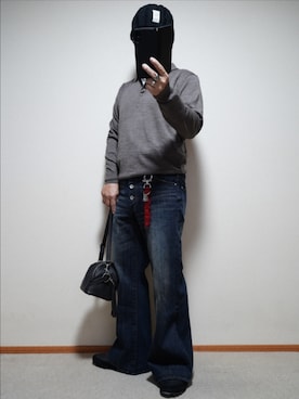 「アイテム（ピアス（片耳用））」を使った、宣さん（メンズ・168cm）の秋コーディネート