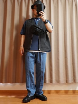「アイテム（ピアス（片耳用））」を使った、宣さん（メンズ・168cm）の夏コーディネート