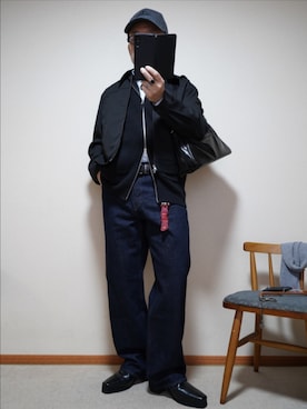 「999.9（フォーナインズ）のアイテム」を使った、宣さん（メンズ・168cm）の春コーディネート