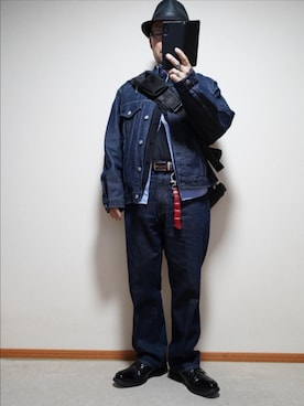 「アイテム（キーケース/キーアクセサリー）」を使った、宣さん（メンズ・168cm）の秋コーディネート