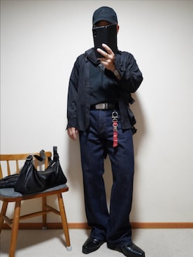 「no brand（ノーブランド）のアイテム（帽子）」を使った、宣さん（メンズ・168cm）の秋コーディネート