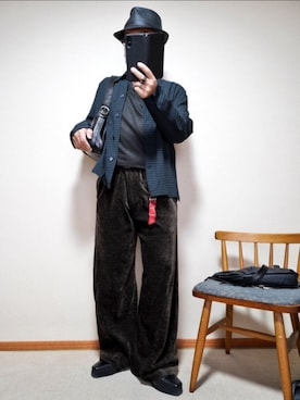 「CLEL（クレイル）の【CLEL】High Sole Design Heel Boots/ハイソール デザイン ヒールブーツ（ブーツ、ブラック系）」を使った、宣さん（メンズ・168cm）の春コーディネート