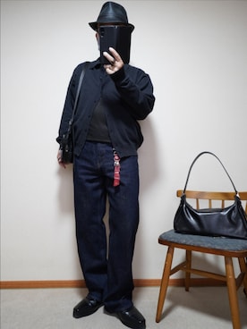 「CLEL（クレイル）の【CLEL】High Sole Design Heel Boots/ハイソール デザイン ヒールブーツ（ブーツ、ブラック系）」を使った、宣さん（メンズ・168cm）の春コーディネート