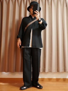 「アイテム（ピアス（片耳用））」を使った、宣さん（メンズ・168cm）の夏コーディネート