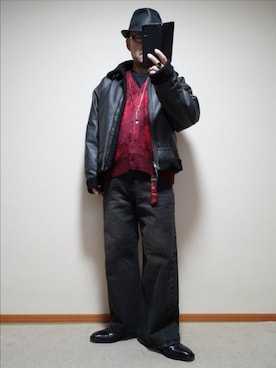 「アイテム（ピアス（片耳用））」を使った、宣さん（メンズ・168cm）の秋コーディネート