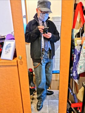 「no brand（ノーブランド）のアイテム」を使った、宣さん（メンズ・168cm）の冬コーディネート