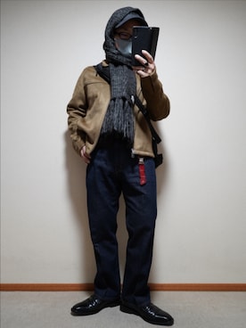 「999.9（フォーナインズ）のアイテム」を使った、宣さん（メンズ・168cm）の冬コーディネート