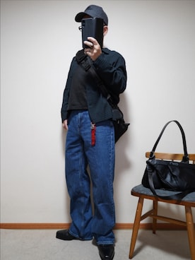 「no brand（ノーブランド）のアイテム」を使った、宣さん（メンズ・168cm）の春コーディネート