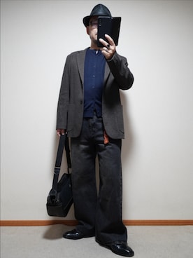 「アイテム（テーラードジャケット）」を使った、宣さん（メンズ・168cm・50代）の秋コーディネート