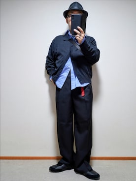 「アイテム（ピアス（片耳用））」を使った、宣さん（メンズ・168cm）の秋コーディネート