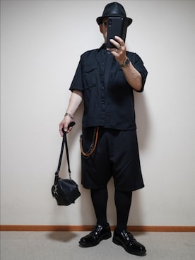 「antiqua（アンティカ）のハーフサルエルパンツ（その他パンツ）」を使った、宣さん（メンズ・168cm・50代）の夏コーディネート