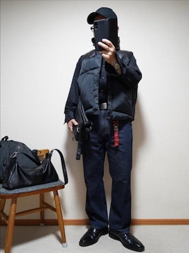 「no brand（ノーブランド）のアイテム（帽子）」を使った、宣さん（メンズ・168cm）の秋コーディネート