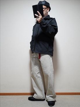 「お洒落さんとつながりたい」｜「アイテム（財布/小物）」を使った、宣さん（メンズ・168cm）の秋コーディネート