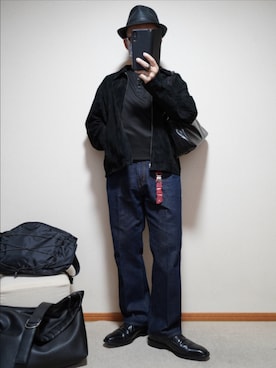 「LIDNM（リドム）のアイテム（ジャケット/アウター）」を使った、宣さん（メンズ・168cm）の春コーディネート