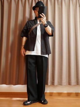 「アイテム（ピアス（片耳用））」を使った、宣さん（メンズ・168cm）の夏コーディネート