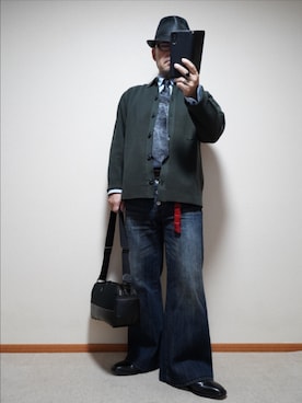 「アイテム（ピアス（片耳用））」を使った、宣さん（メンズ・168cm）の冬コーディネート