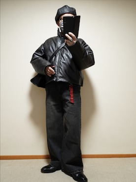 「999.9（フォーナインズ）のアイテム」を使った、宣さん（メンズ・168cm）の冬コーディネート