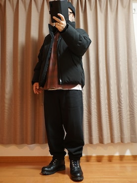 「アイテム（ピアス（片耳用））」を使った、宣さん（メンズ・168cm）の秋コーディネート