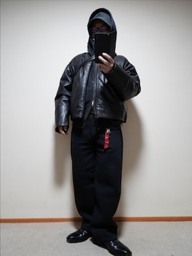 「999.9（フォーナインズ）のアイテム」を使った、宣さん（メンズ・168cm）の冬コーディネート