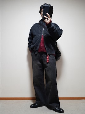 「アイテム（キーケース/キーアクセサリー）」を使った、宣さん（メンズ・168cm・50代）の冬コーディネート