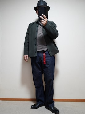 「アイテム（ピアス（片耳用））」を使った、宣さん（メンズ・168cm）の秋コーディネート