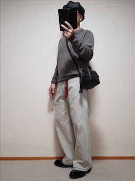 「アイテム（キャスケット）」を使った、宣さん（メンズ・168cm）の秋コーディネート
