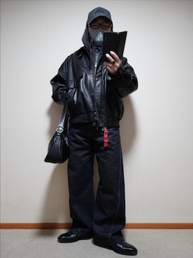 「999.9（フォーナインズ）のアイテム」を使った、宣さん（メンズ・168cm）の冬コーディネート