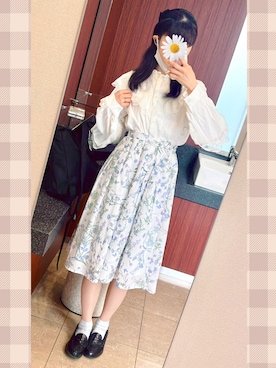 「上品」｜雨滴さん（レディース・159cm）の春コーディネート