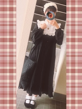 「GRL（グレイル）のアイテム（バレエシューズ、ブラック系）」を使った、雨滴さん（レディース・159cm）の春コーディネート