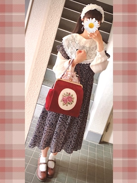 「カチューシャ」｜雨滴さん（レディース・159cm）の春コーディネート