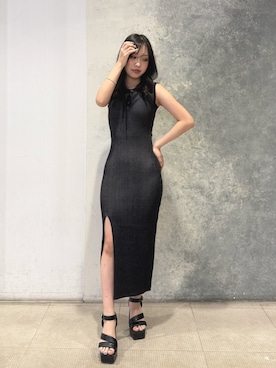 「SPIRALGIRL（スパイラルガール）のアイテム（ワンピース/ドレス）」を使った、miaさん（レディース・158cm）の夏コーディネート