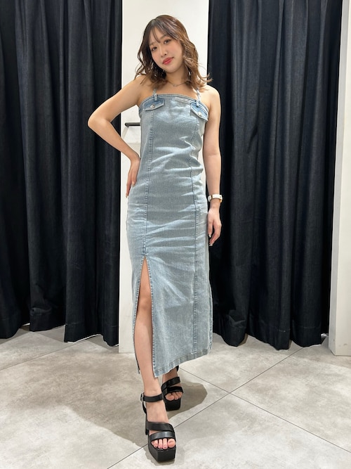 セール】ストレッチデニムキャミワンピース（ワンピース）｜SPIRALGIRL