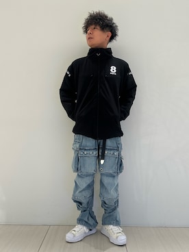 「muta（ムータ）のアイテム（ブルゾン）」を使った、中尾良平さん（メンズ・163cm）の冬コーディネート