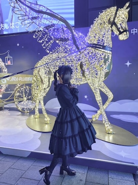 「アイテム（その他ヘアアクセサリー）」を使った、nullmayuさん（レディース・154cm）の秋コーディネート