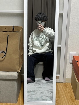 「インスタフォローしてね！」｜はしーさん（メンズ・168cm）の冬コーディネート