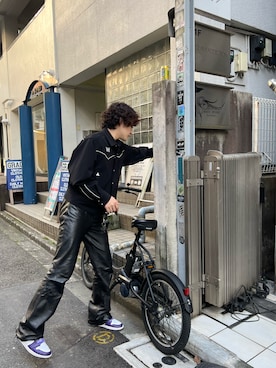 「Needles（ニードルス）のアイテム（ブルゾン）」を使った、naoki705さん（メンズ・174cm）の春コーディネート