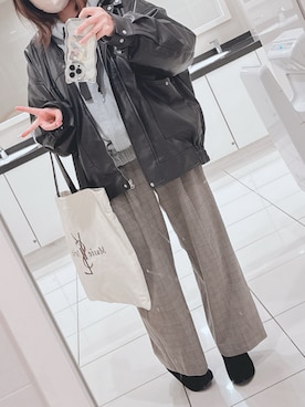 「Yves Saint Laurent（イヴサンローラン）のアイテム（バッグ）」を使った、mmma0922さん（レディース・155cm）の冬コーディネート