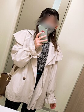 「いまどきジャケット写真」｜「アイテム（トレンチコート）」を使った、mmma0922さん（レディース・155cm）の春コーディネート
