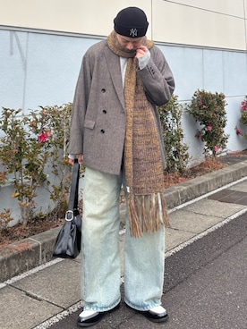 「soerte（ソエルテ）のアイテム」を使った、YUHEIさん（メンズ・178cm）の冬コーディネート