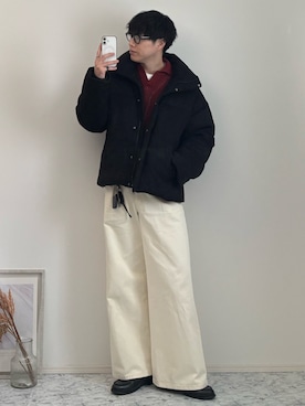 「CALLNE（カルネ）のアイテム」を使った、YUHEIさん（メンズ・178cm）の冬コーディネート