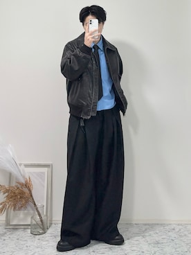 「アイテム（フォーマルスーツ/小物）」を使った、YUHEIさん（メンズ・178cm）の冬コーディネート