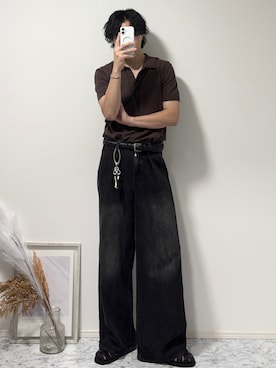 「SBG（エスビー）のアイテム（ネックレス）」を使った、YUHEIさん（メンズ・178cm）の秋コーディネート