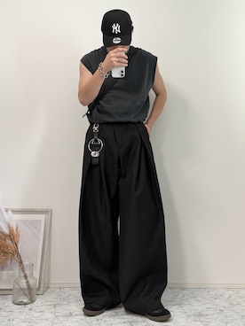 「アイテム（キーケース/キーアクセサリー、ブラック系）」を使った、YUHEIさん（メンズ・178cm）の夏コーディネート